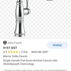 Kinchen Faucet Delta Crome