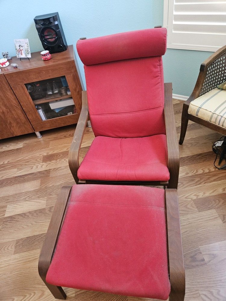 MOVING SALE - Suspension Rocking Chair and Footstool