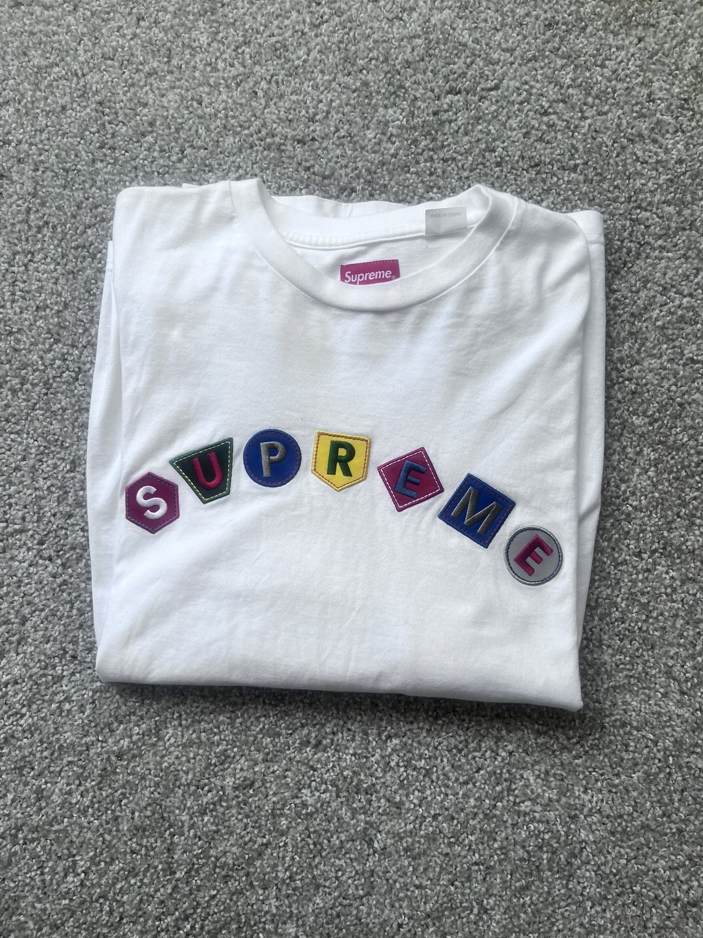 Supreme Long Sleeve Tee Patch Work Street Wear 