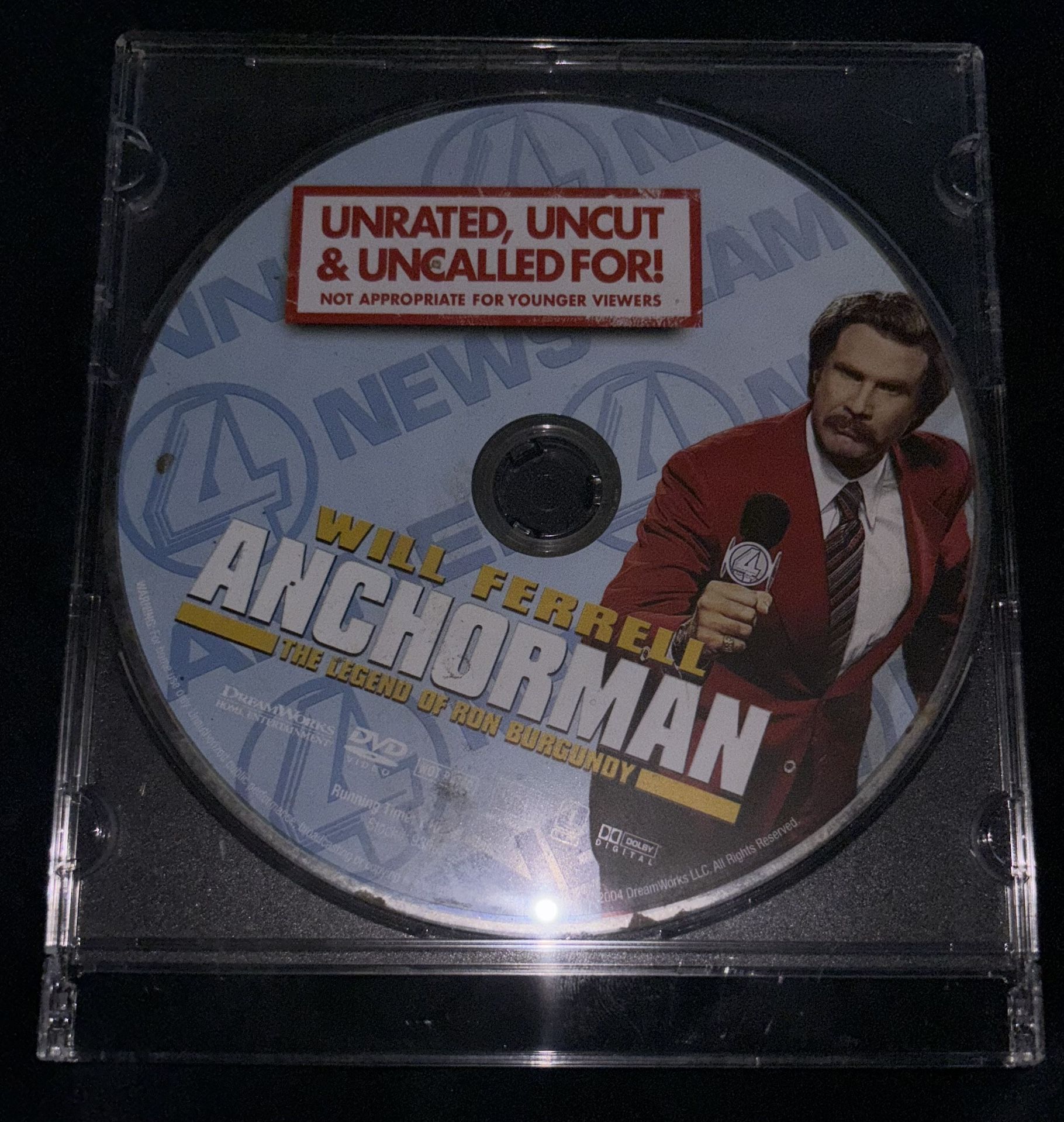 Anchorman On DVD (Unrated, Uncut, Uncalled For!) Will Ferrel Comedy Classic