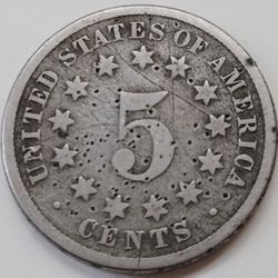 5 Cents Coin Nickel 1870 United States 