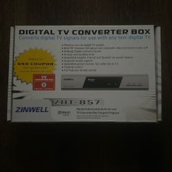 Zinwell ZAT-857 Digital TV Converter Boxes (2x) – Clean + Working 📡
