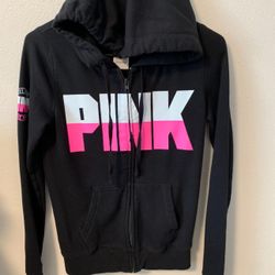 Womens Victoria Secret Pink Zip Up Hoodie