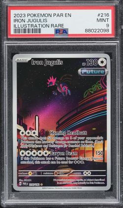 (Fanatics collect only) 2023 Pokemon Scarlet & Violet Paradox Rift IR Iron Jugulis #216 PSA 9 MINT