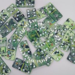 Handmade Alien Set Of 28 Dominoes