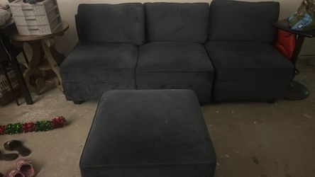 Navy blue couch