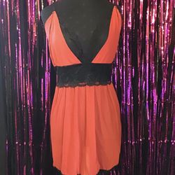 Red Lingerie with Black Lace 