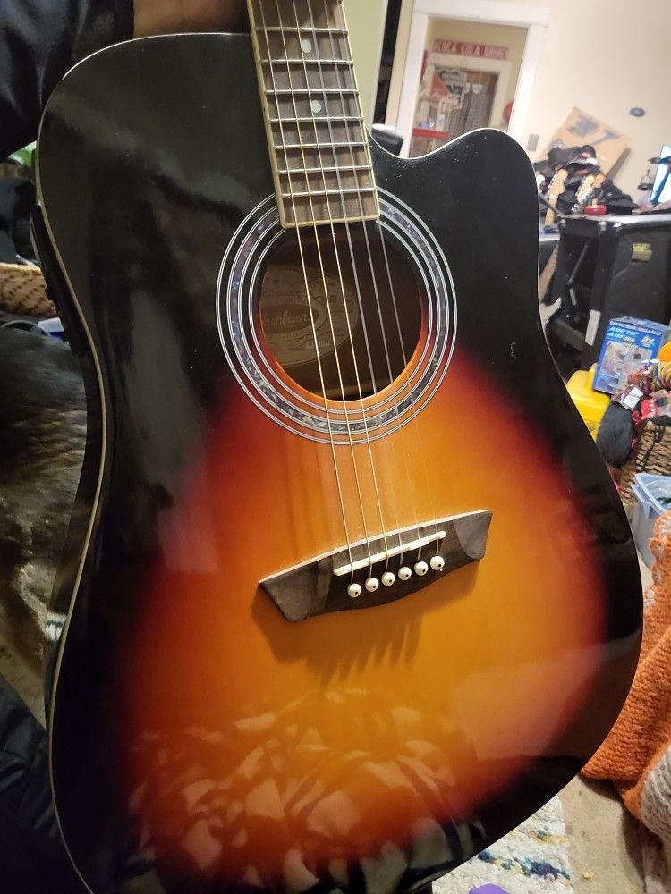 Mint washburn acoustic electric guitar