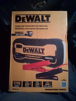 Dewalt 2500amp Jump Starter W/USB Power Bank