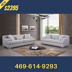 New Sofa And Loveseat With Pillows 