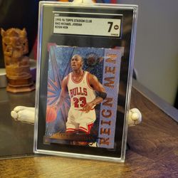1995 Stadium Club Reign Man Michael Jordan #RM2 SGC 7 Card