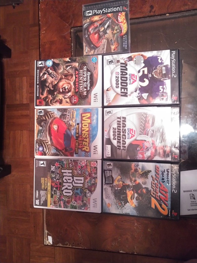 Wii, Playstation, Playstation 2 Games