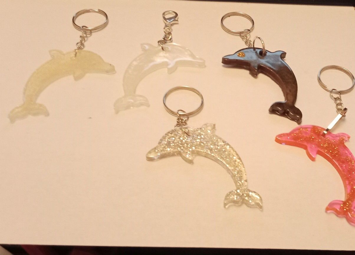 Dolphin Handcrafted Resin Keychains