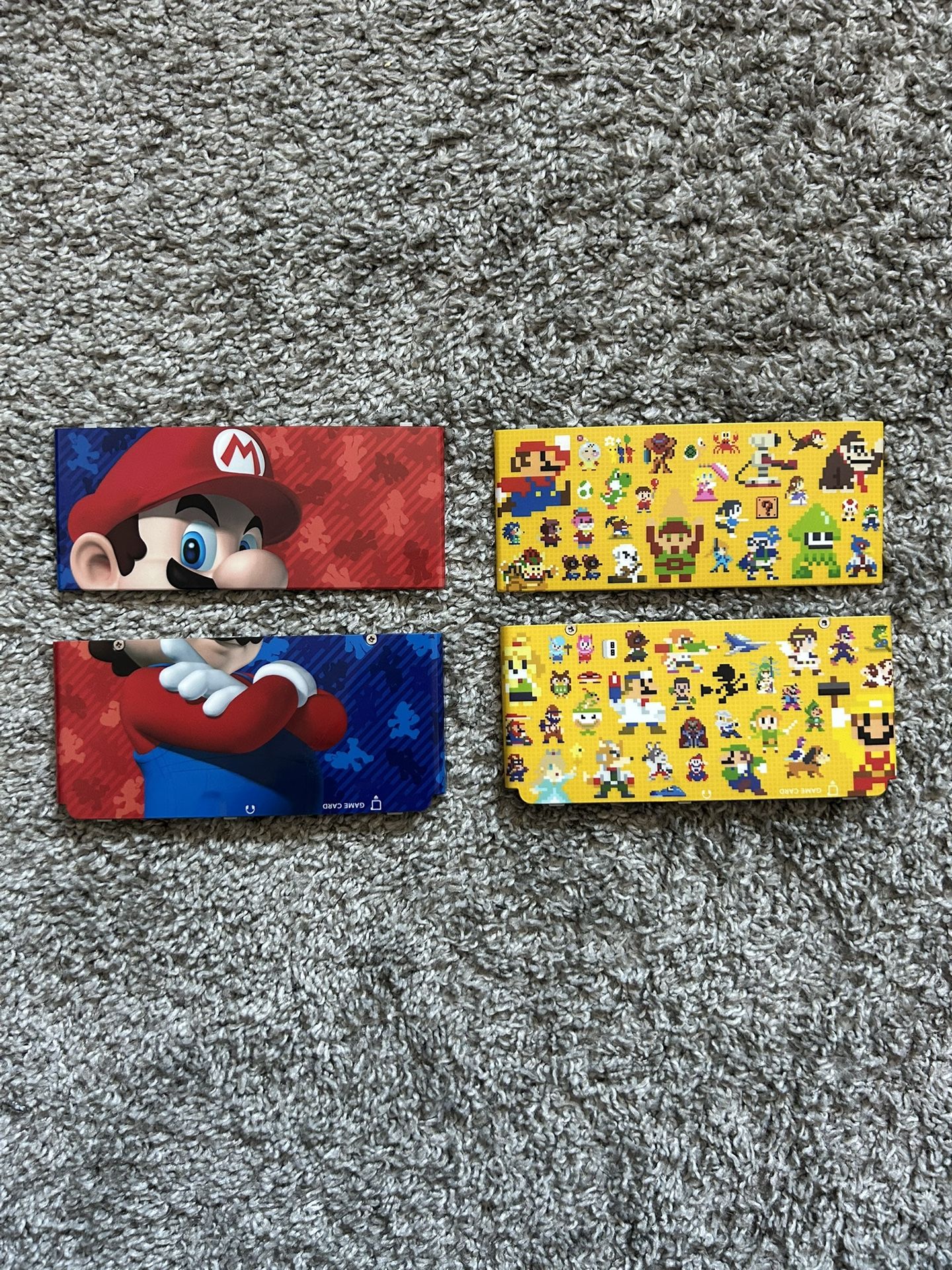 2 Sets Licensed Nintendo New 3ds Faceplates Super Mario Maker & Super Mario Pack