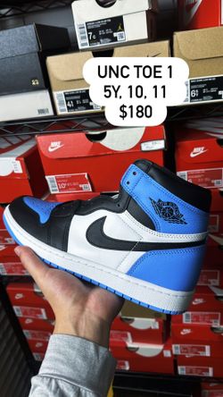 Nike Air Jordan 1 Unc Toe Size 5Y 10, 11 Men’s New 