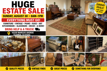 HUGE Tujunga Estate Sale Sunday ONLY - Everything Must Go!