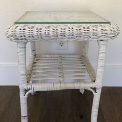 Wicker End Table 
