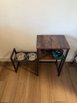 Dog food and water stand