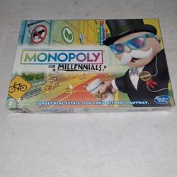 Monopoly For Millennials Edition Board Game In Excellent New Condition (Is Complete Nothing Missing)