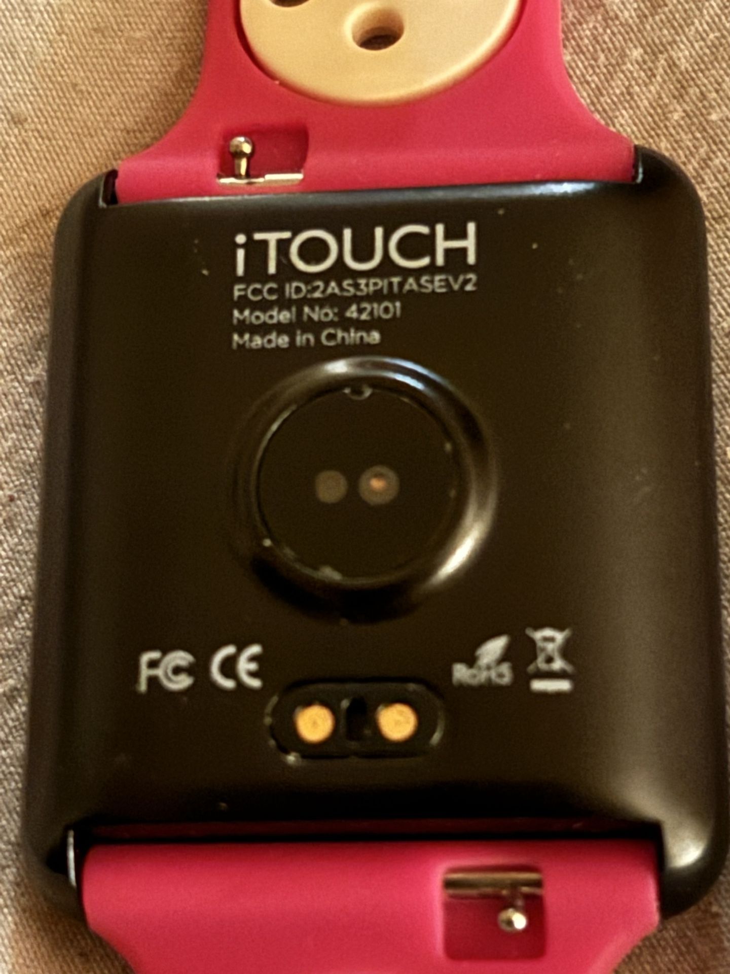 I Touch Smart Watch Fushia In White