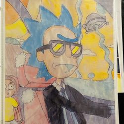 RICK AND MORTY ART🛸🔫‼️(COPIES ONLY)