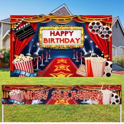 Movie Theme Birthday Backdrop