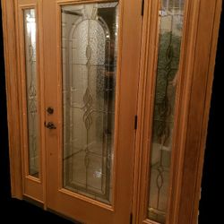 Masonite Entry door unit with sidelights.
