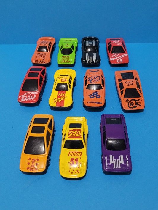 Generic 2.5" Lightweight Fast Diecast Racing Car Lot - Set of 11 Toy Cars.