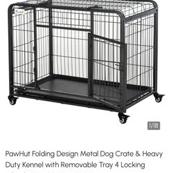 37” FOLDABLE HEAVY DUTY DOG CAGE NEW