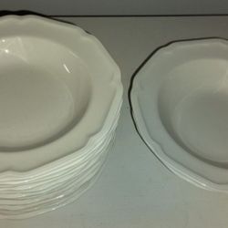 12 +2 MIKASA ULTIMA+ 9 1/4 Inch PASTA SOUP BOWLS HK 400 SUPER STRONG FINE CHINA ANTIQUE WHITE Dishwasher Microwave Safe