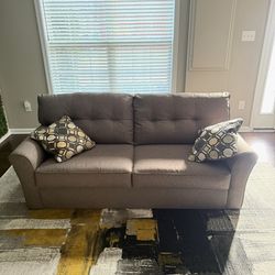 Dark Grey Love Seat Couch