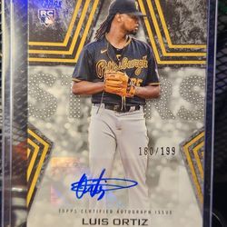 Luis Ortiz TOPPS Autographed Rookie Card 