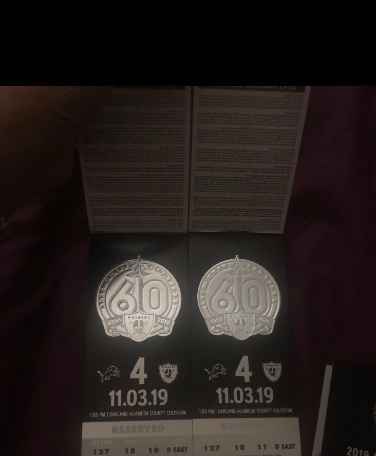 Raider tickets Vs Lions