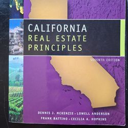 California Real Estate Principles 
