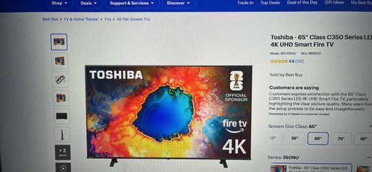 Toshiba 65" C350 Series 4K UHD Smart Fire TV