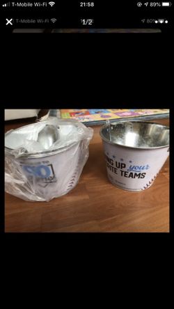 3 Beer Ice Metal Bar Buckets 5 Quarts brand new