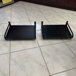 NEW SANEY Black Wall Mounted Shelves w/ Fixing Kit 
