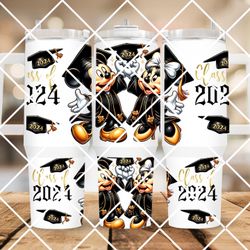 Custom 40oz 2024 Graduation Minnie & Mickey Grads  Stanley DupeTumbler