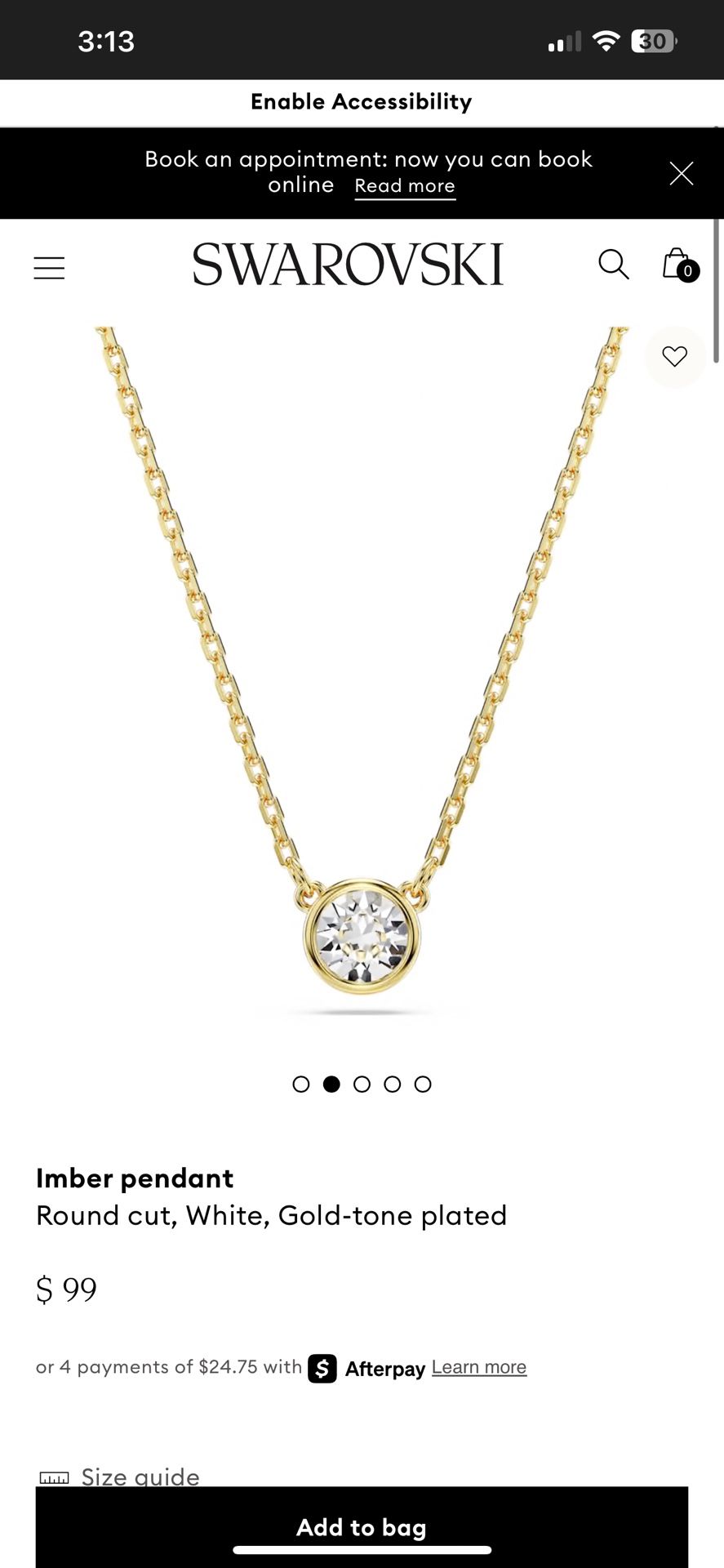 Imber pendant-Gold necklace