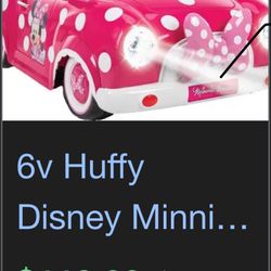 6v Huffy Minnie Mouse Ride On Car 