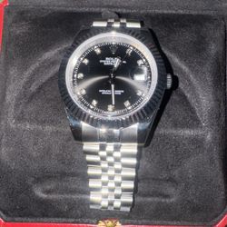 Luxury Watch RX- Black Diamond Dial -