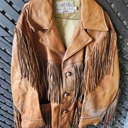 Vintage old leather jacket.  Arlington 