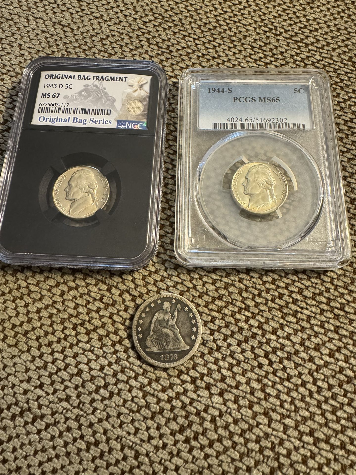 Silver Coins Seated Quarter War Nickels Pcgs NGC 