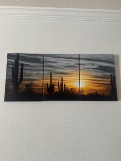 Wall Art -     Arizona Desert Sunset 3-Panel Canvas