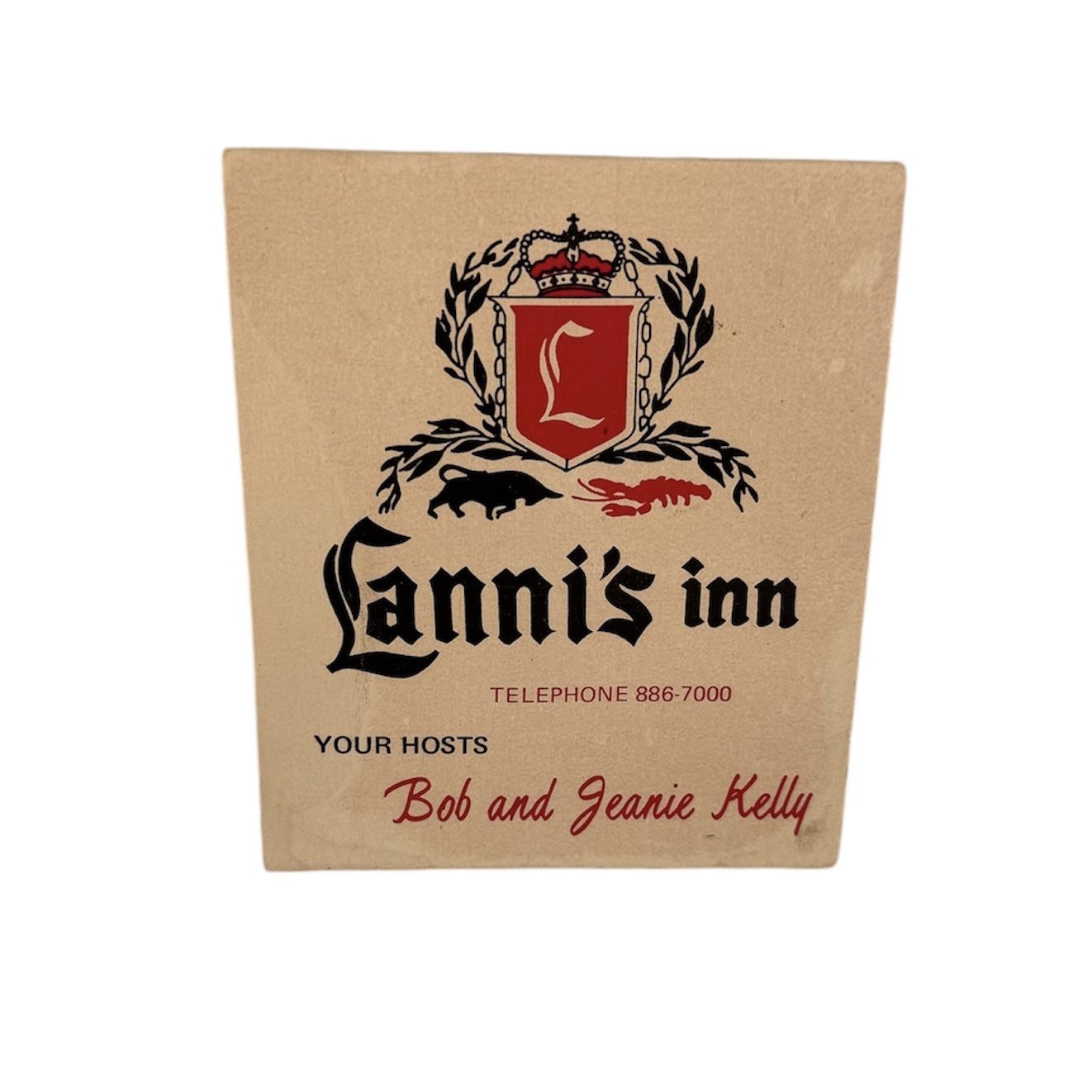 Vintage Matchbook 4” Tall Lanni's Inn Reseda California