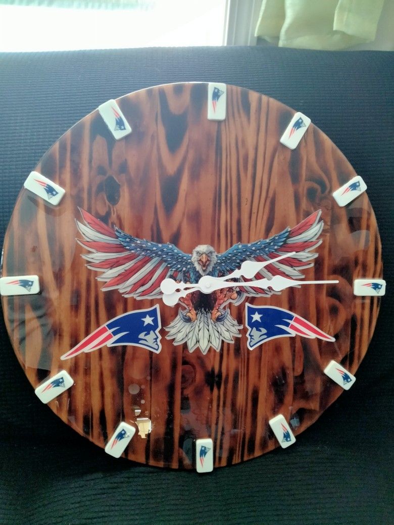 New England Patriots Clock