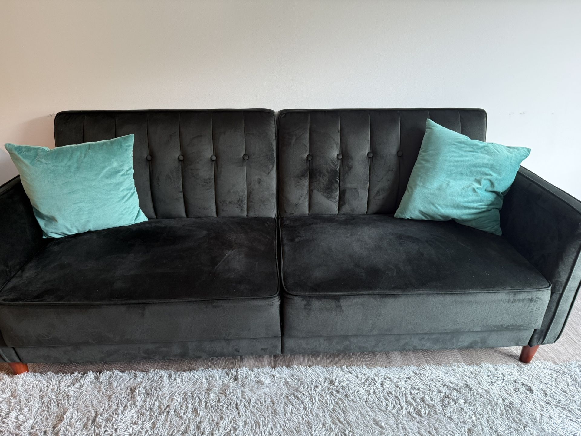 Black Velvet Sofa Bed