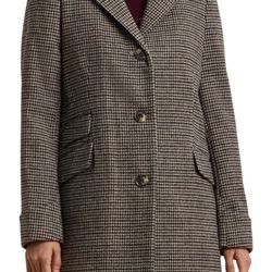 Ralph Lauren Wool Houndstooth Coat – Women’s Size 6