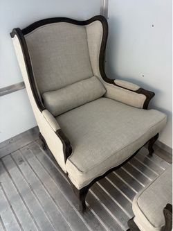RESTORATION HARDWARE LORRAINE WINGBACK CHAIRS (2)