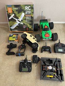 RC Vehicle and Drone Lot with Transmitters